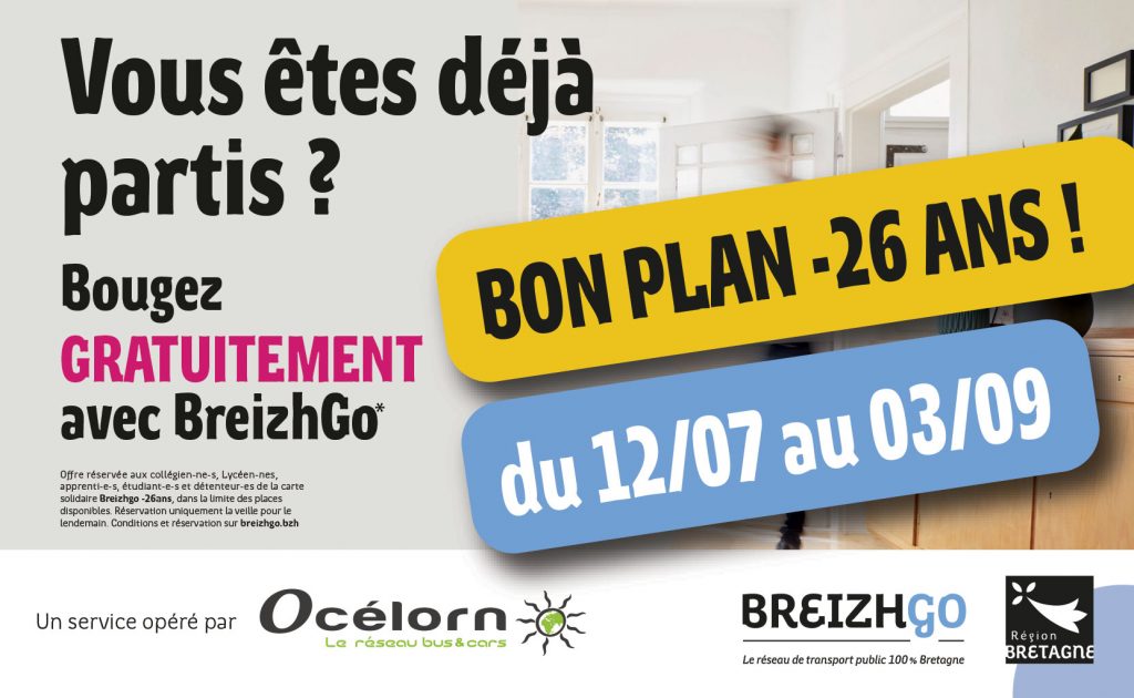 Breizhgo gratuit cet été pour les jeunes