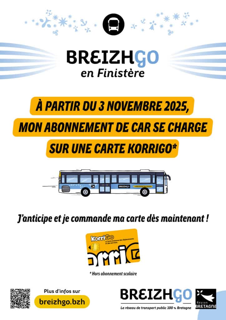 En décembre place à la billetique Korrigo dans les cars BreizhGo du Finistère !